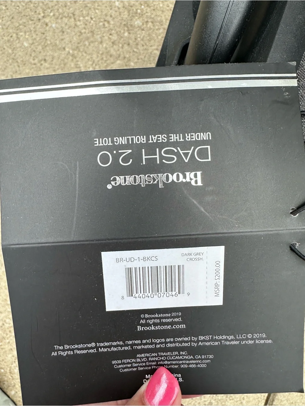Brookstone Dash 2.0 Under-Seat Travel Bag in Charcoal